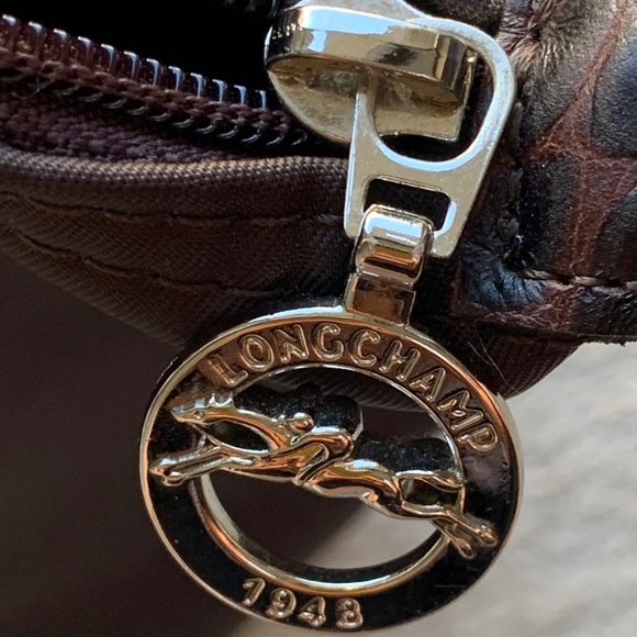 Longchamp Le Pliage - Python Leather + Heavy Nylon - Gently Pre-Loved - Picture 10 of 13